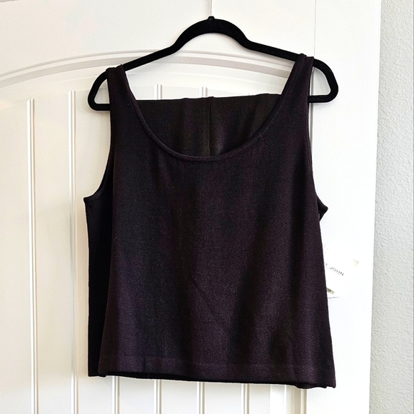 St. John Collection Knit Brown Tank Top and Pants - Picture 1 of 3